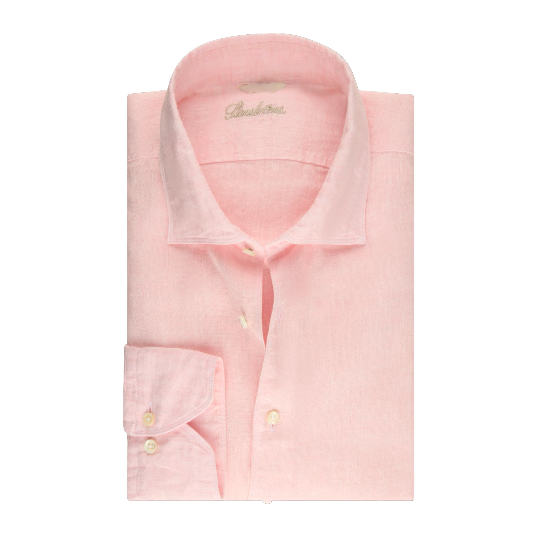 Light Pink Linen Casual Slimline Shirt - Stenströms - Boutique Jacques International