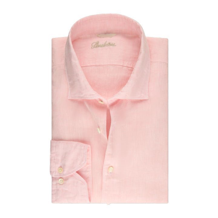 Light Pink Linen Casual Slimline Shirt - Stenströms - Boutique Jacques International