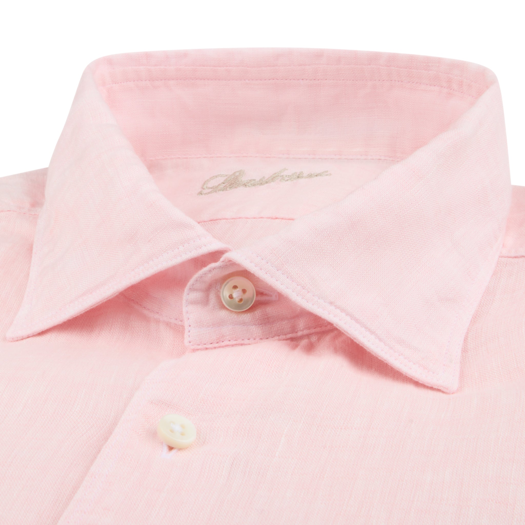 Light Pink Linen Casual Slimline Shirt - Stenströms - Boutique Jacques International