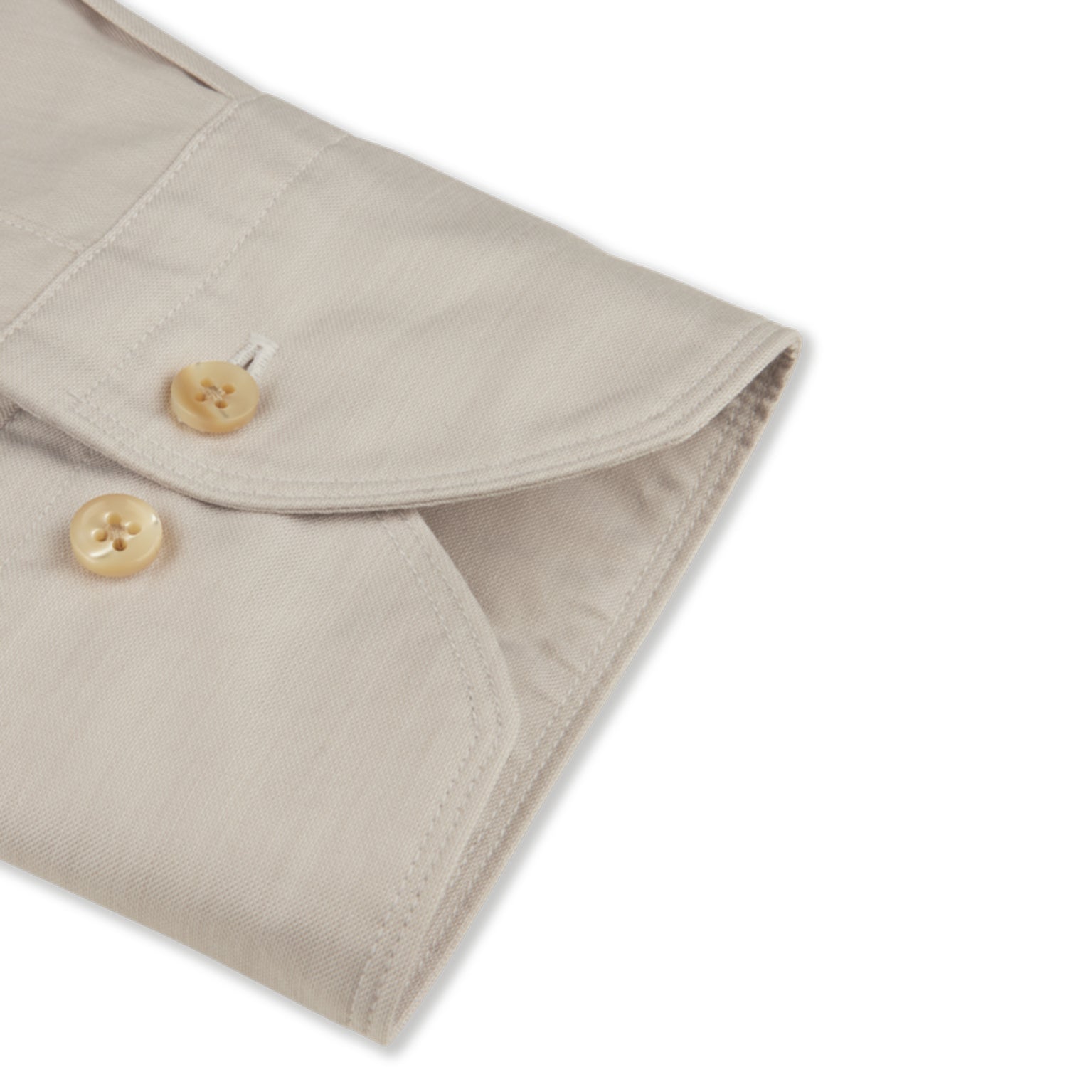 Beige Garment Wash Slimline Casual Shirt - Stenströms