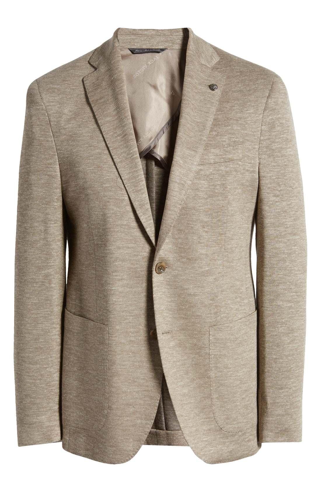 Tan Wool Knit Comfortwear Hartford Contemporary Fit - Jack Victor