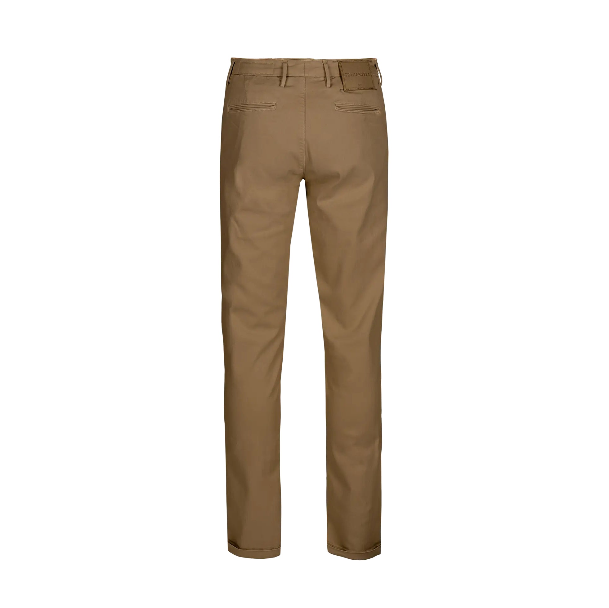 Tobacco Soft Dye Luis Slim Fit Super-Stretch Chino Pants - TRAMAROSSA
