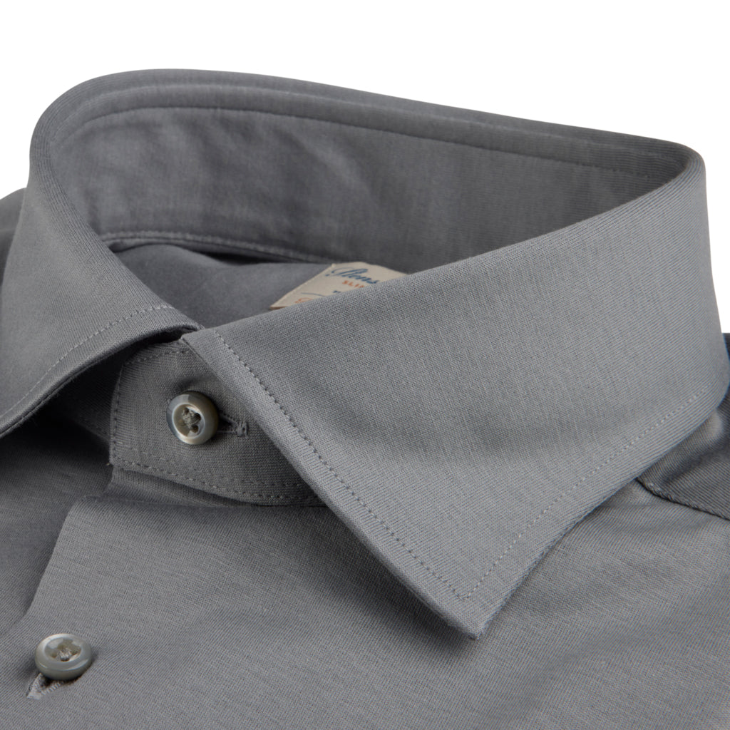 Casual Grey Jersey Shirt - Stenströms