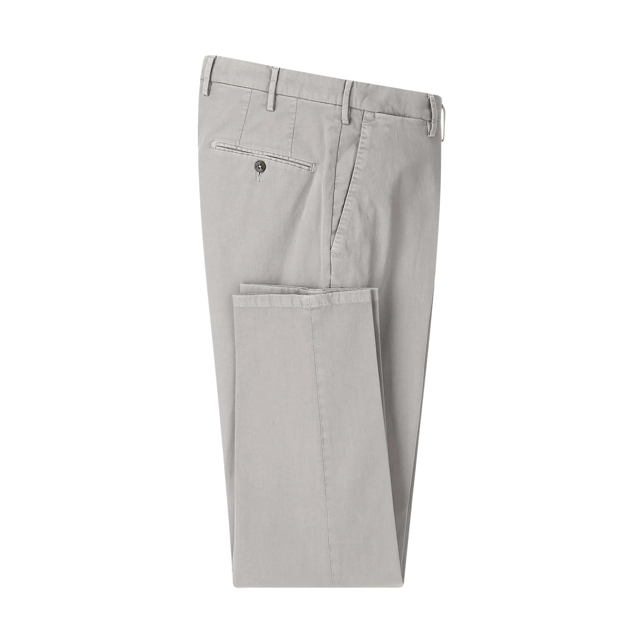 Gray Garment-Dyed Cotton-Stretch Modern Fit Elton Dress Pant - L.B.M. 1911