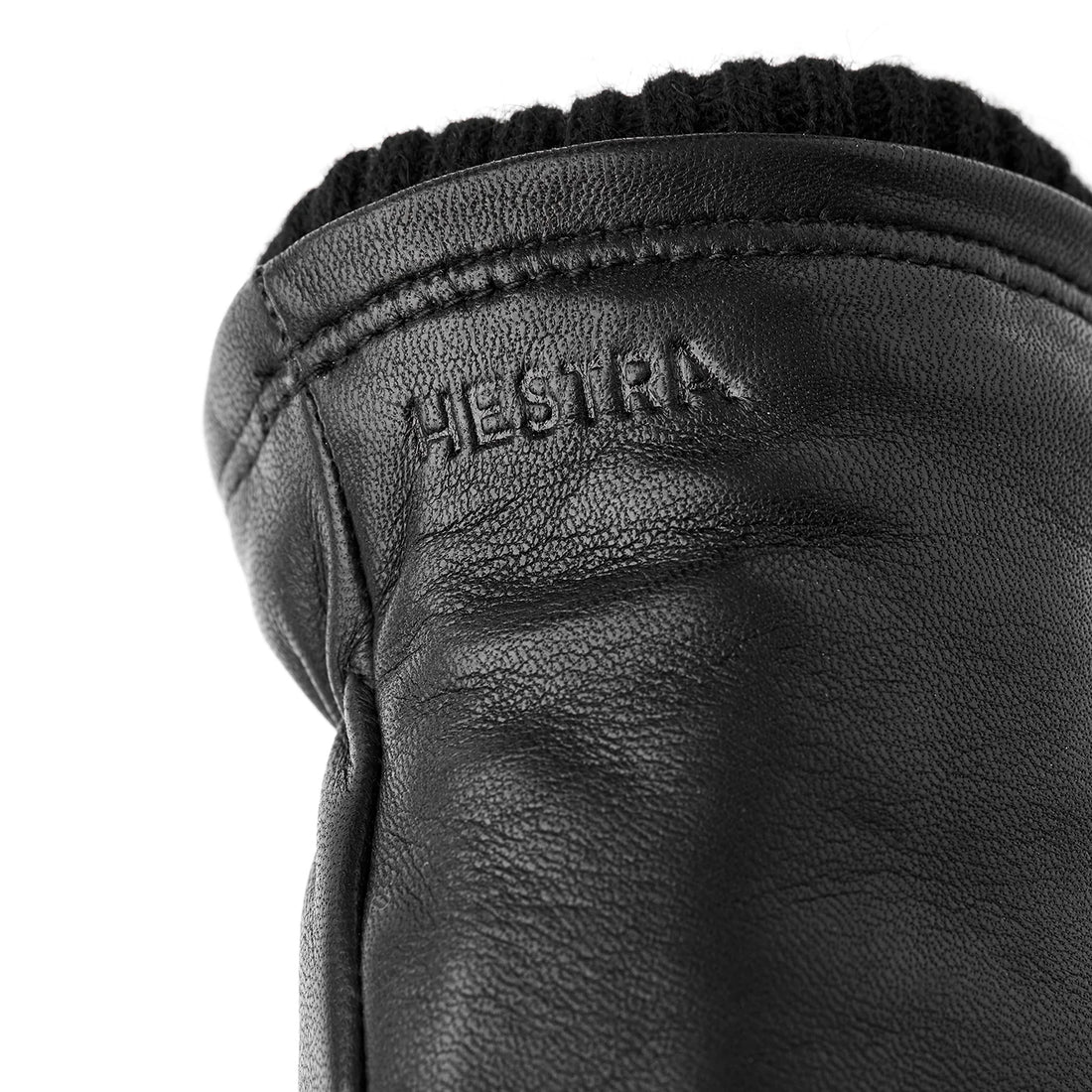 John Black Leather Touchscreen Leather Gloves - Hestra - Boutique Jacques International