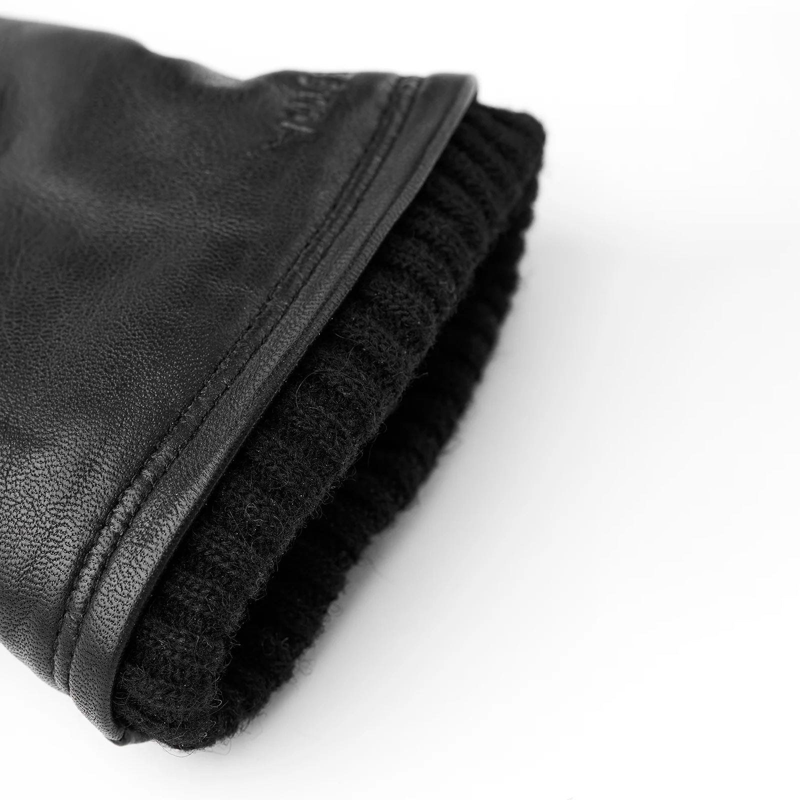 John Black Leather Touchscreen Leather Gloves - Hestra - Boutique Jacques International