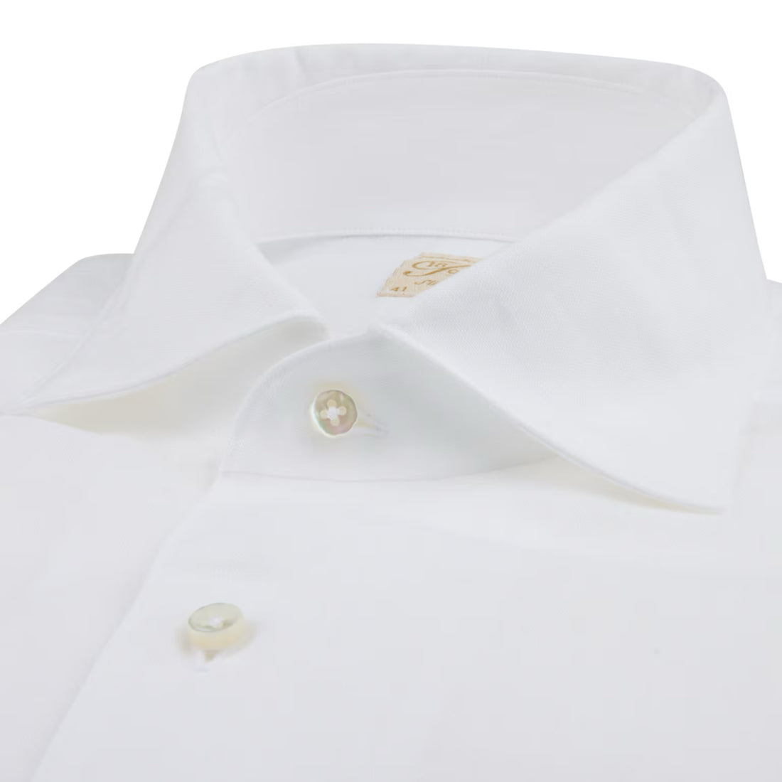 White Linen One-Piece Collar 1899 Slim Fit Dress Shirt - Stenströms - Boutique Jacques International