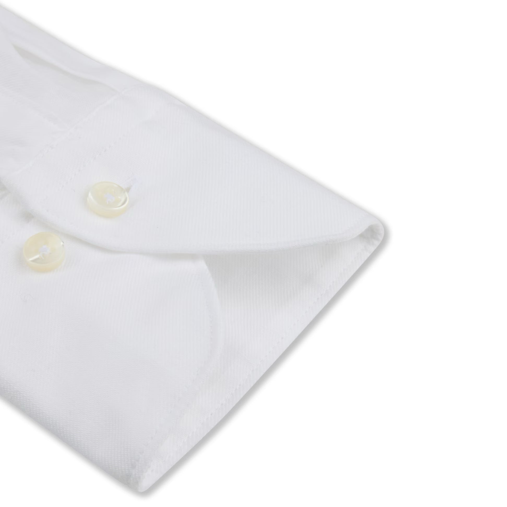 White Linen One-Piece Collar 1899 Slim Fit Dress Shirt - Stenströms - Boutique Jacques International