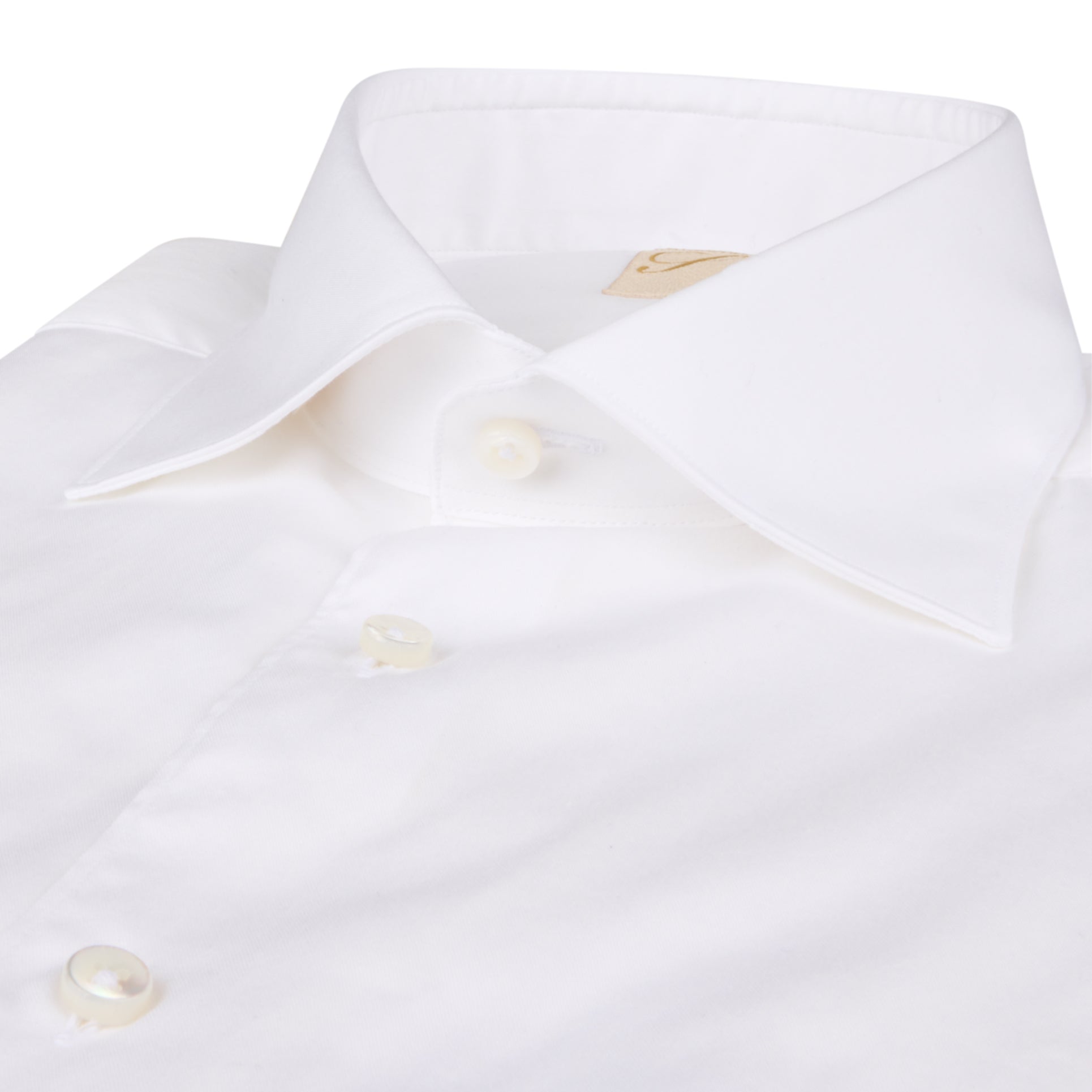 White Cotton-Silk 1899 Slim Fit Dress Shirt - Stenströms