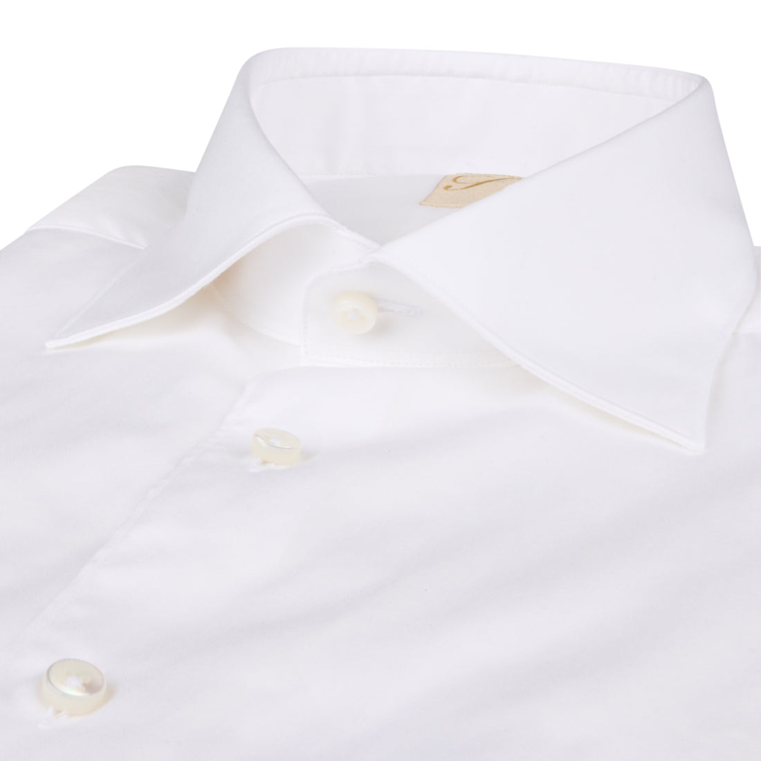 White Cotton-Silk 1899 Slim Fit Dress Shirt - Stenströms