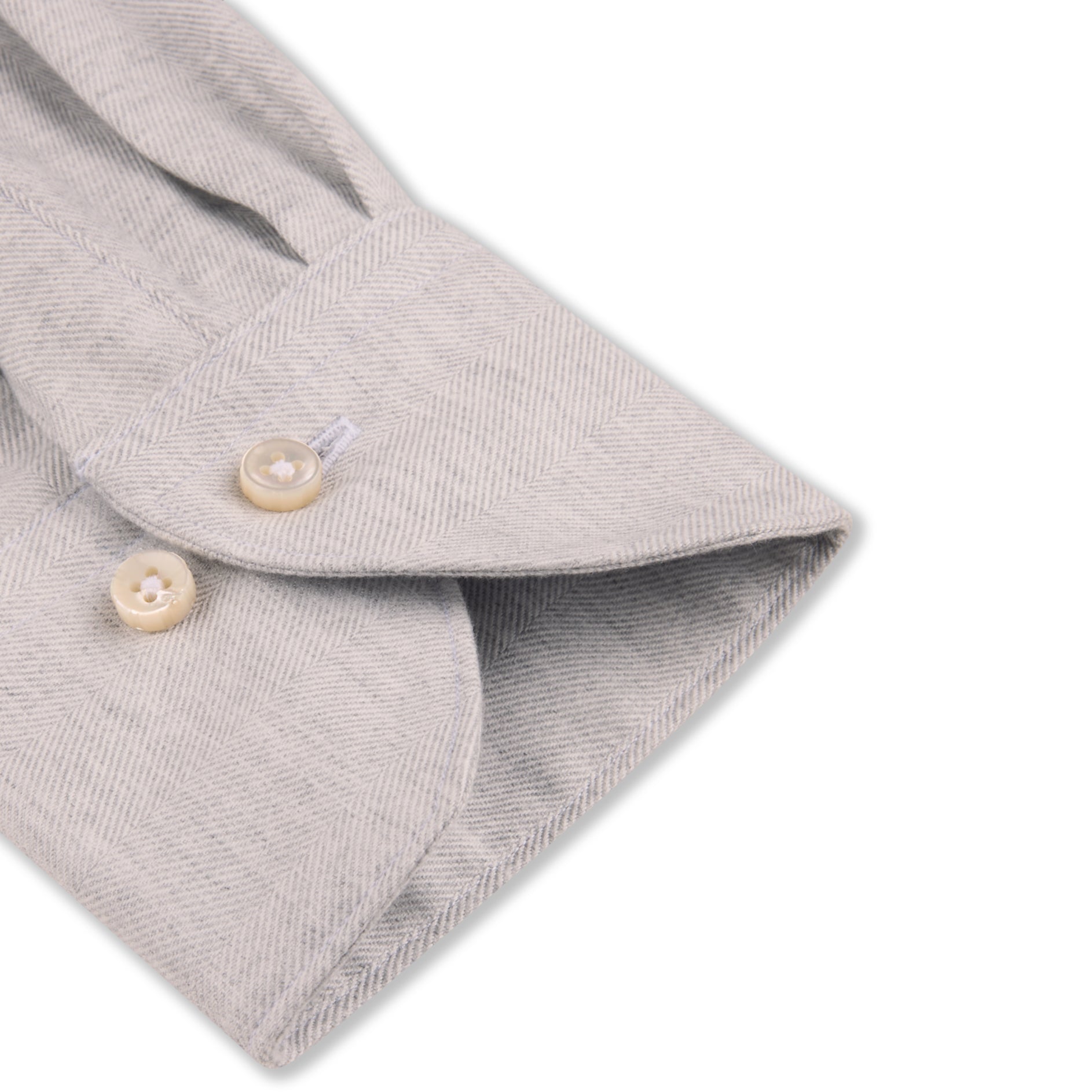 Light Gray Cotton-Lyocell 1899 Flannel Shirt - Stenströms