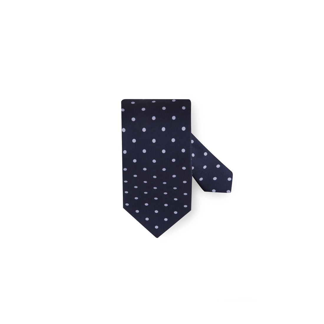 Navy Blue Dotted Silk Tie - Stenströms - Boutique Jacques International