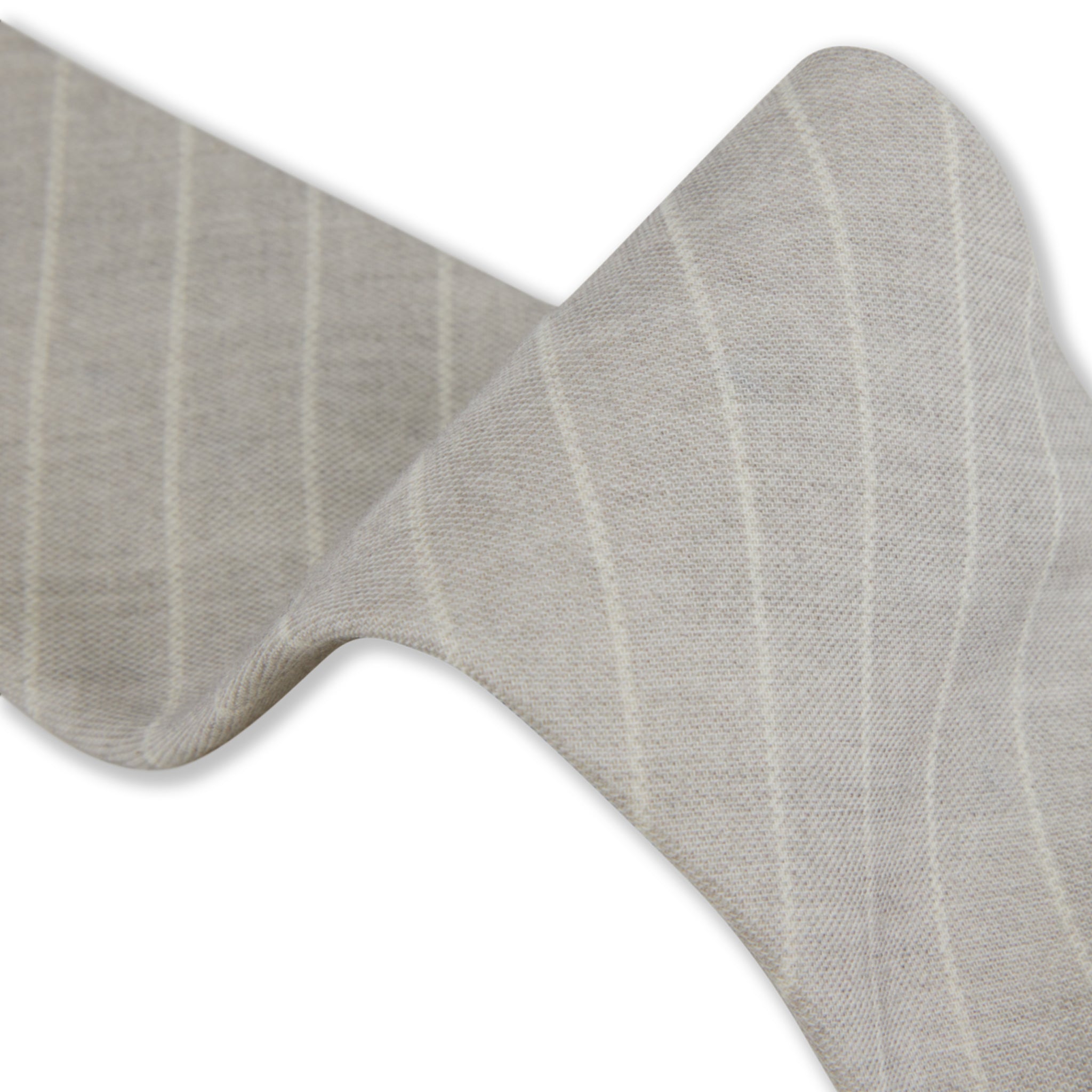 Light Gray Striped Cotton-Wool Tie - Stenströms