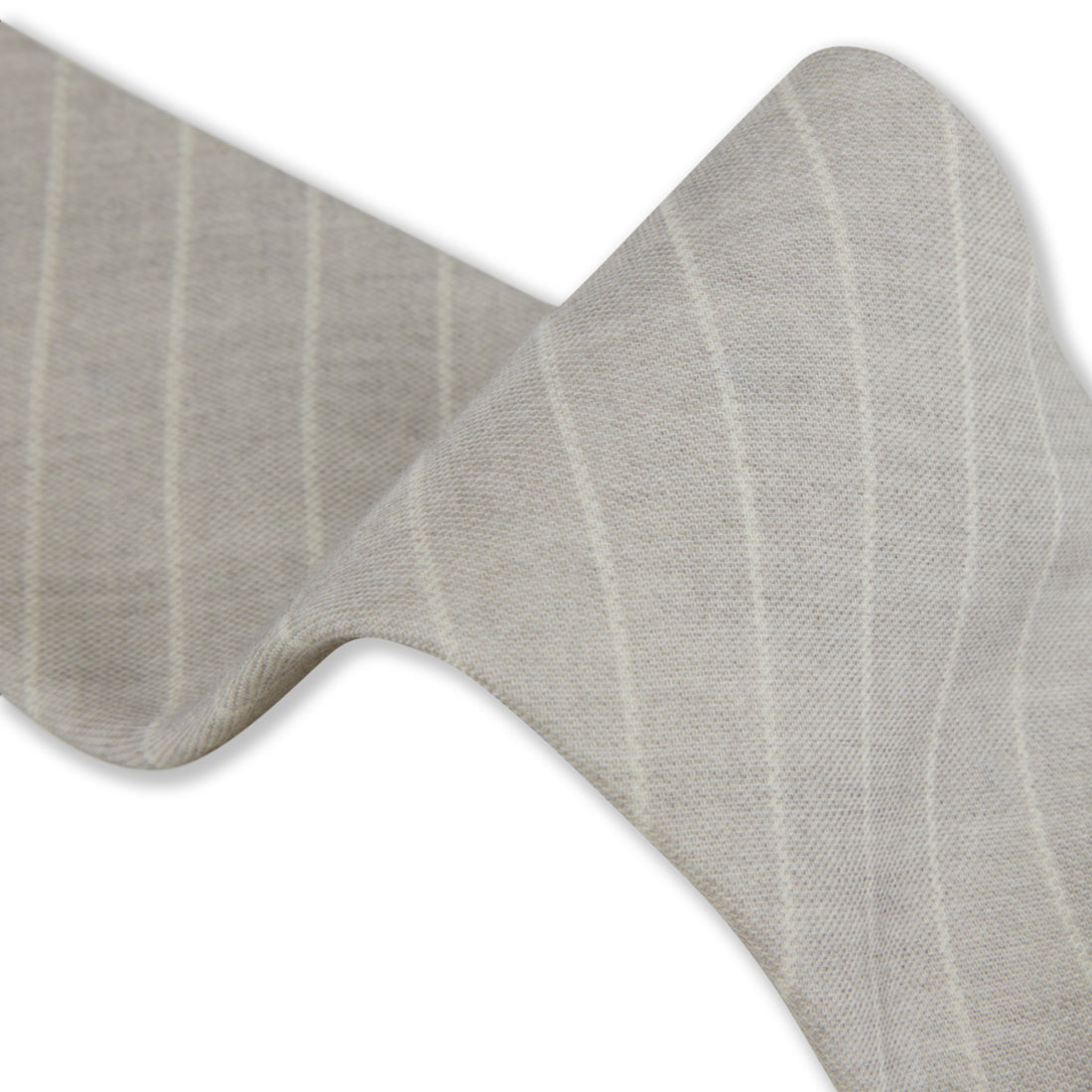 Light Gray Striped Cotton-Wool Tie - Stenströms