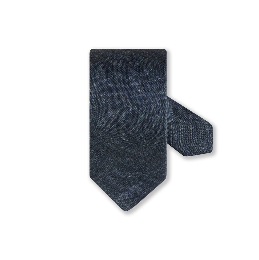 Navy Blue Semi-Solid Silk-Linen Tie - Stenströms - Boutique Jacques International