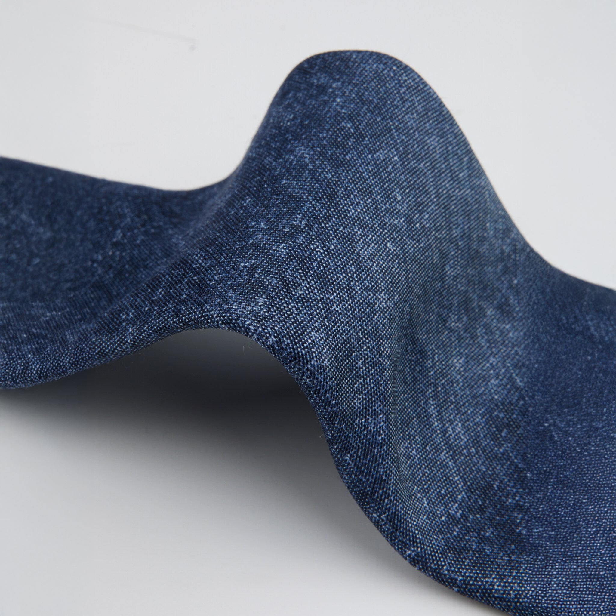 Navy Blue Semi-Solid Silk-Linen Tie - Stenströms - Boutique Jacques International