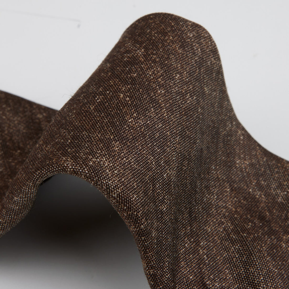 Dark Brown Semi-Solid Silk-Linen Tie - Stenströms - Boutique Jacques International