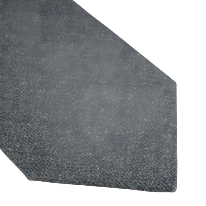 Gray Solid Wool Tie - Stenströms