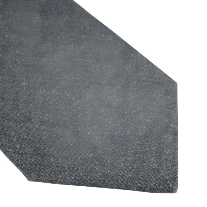 Gray Solid Wool Tie - Stenströms