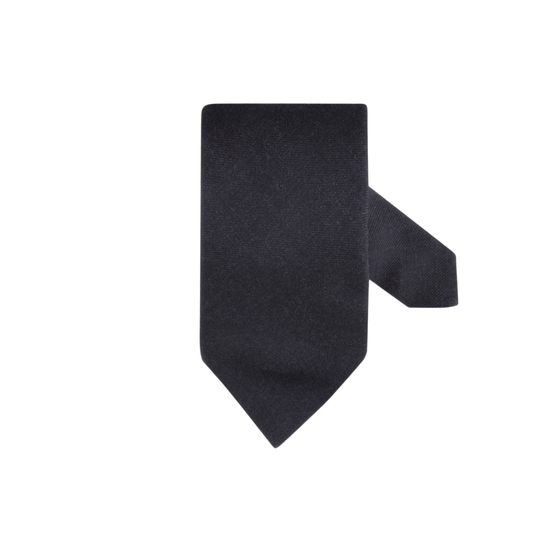 Dark Gray Solid Wool Tie - Stenströms