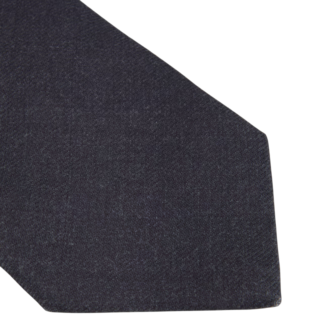 Dark Gray Solid Wool Tie - Stenströms