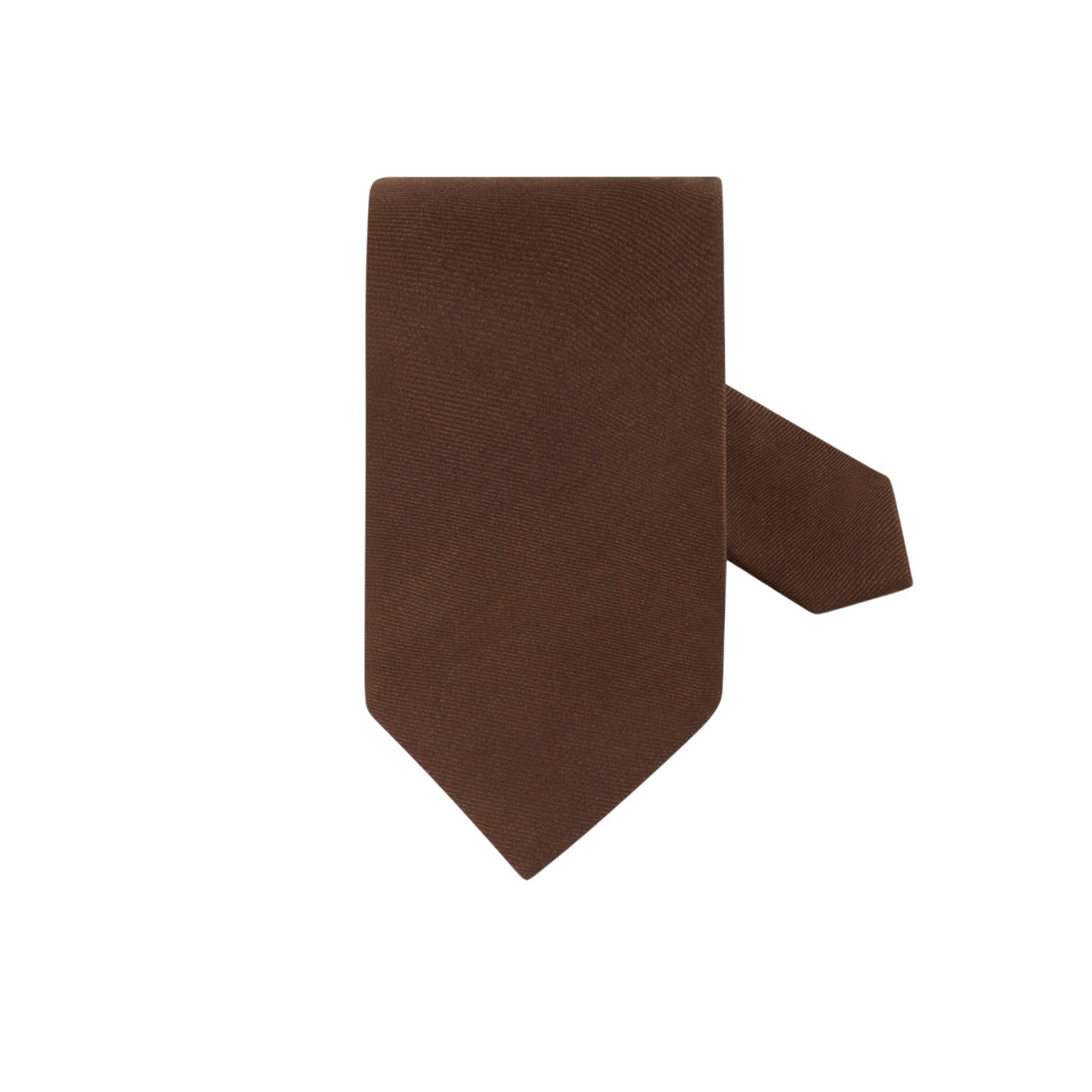 Dark Brown Solid Silk Tie - Stenströms