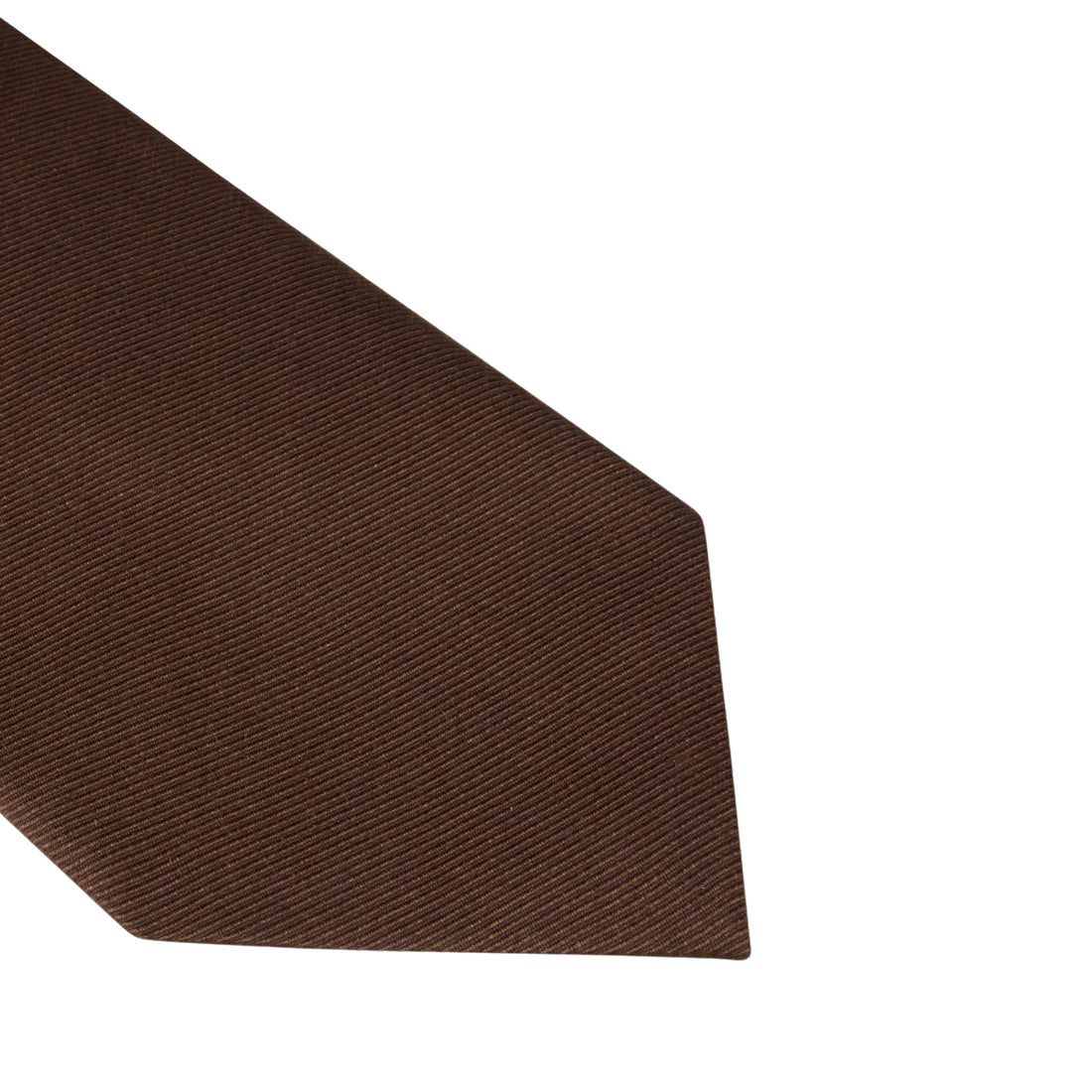 Dark Brown Solid Silk Tie - Stenströms
