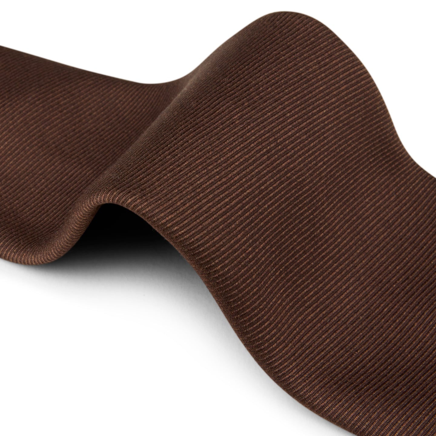 Dark Brown Solid Silk Tie - Stenströms