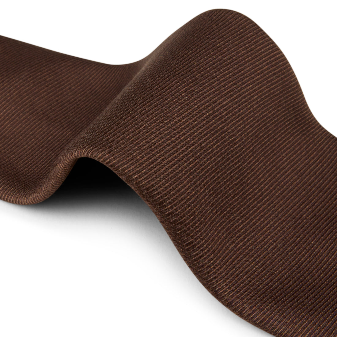 Dark Brown Solid Silk Tie - Stenströms