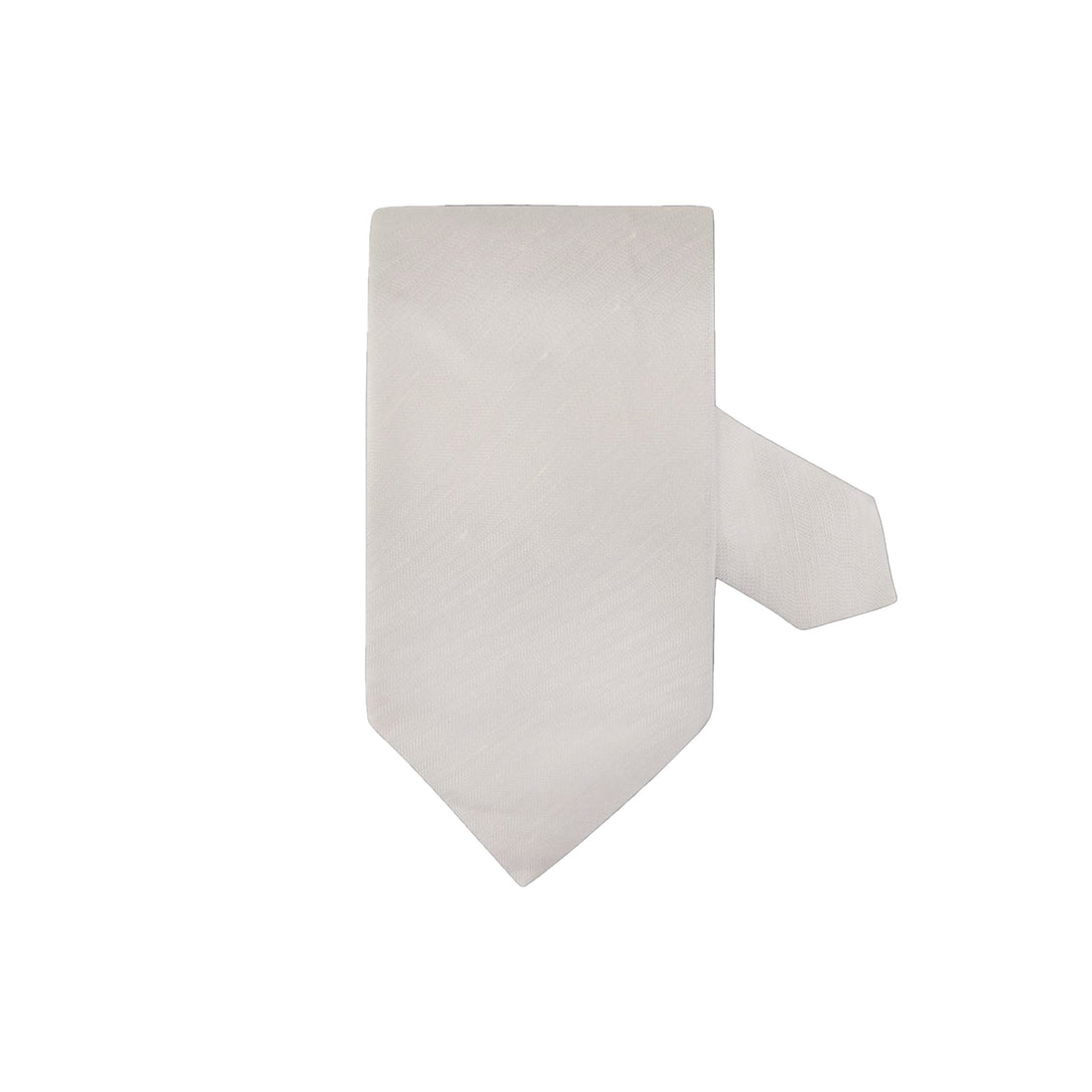 Off-White Woven Silk-Linen Tie - Stenströms - Boutique Jacques International