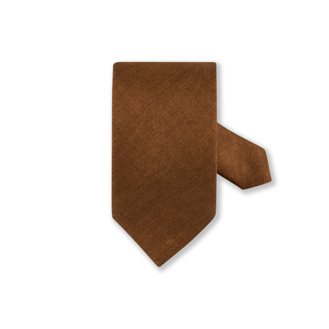 Brown Woven Silk-Linen Tie - Stenströms - Boutique Jacques International