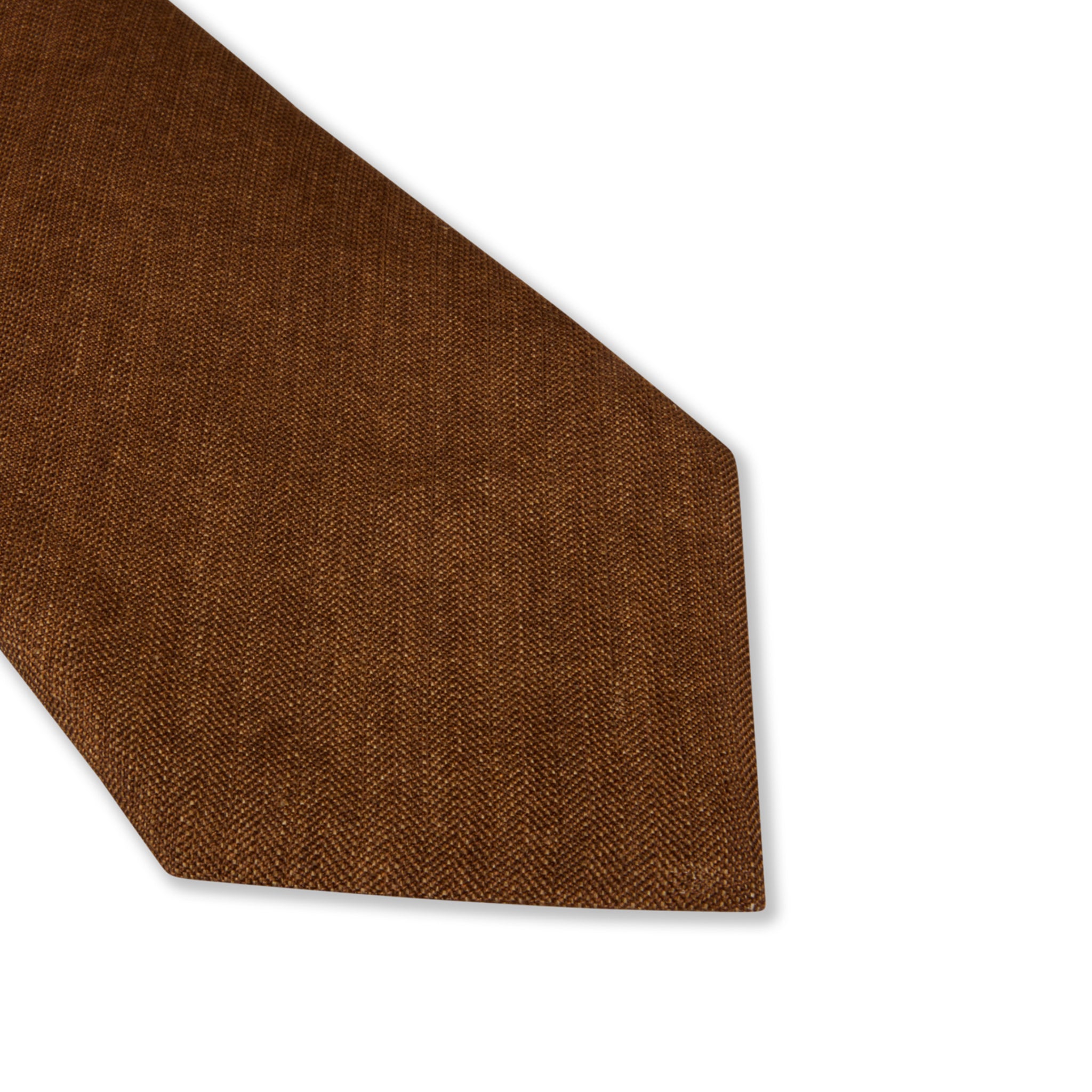 Brown Woven Silk-Linen Tie - Stenströms - Boutique Jacques International