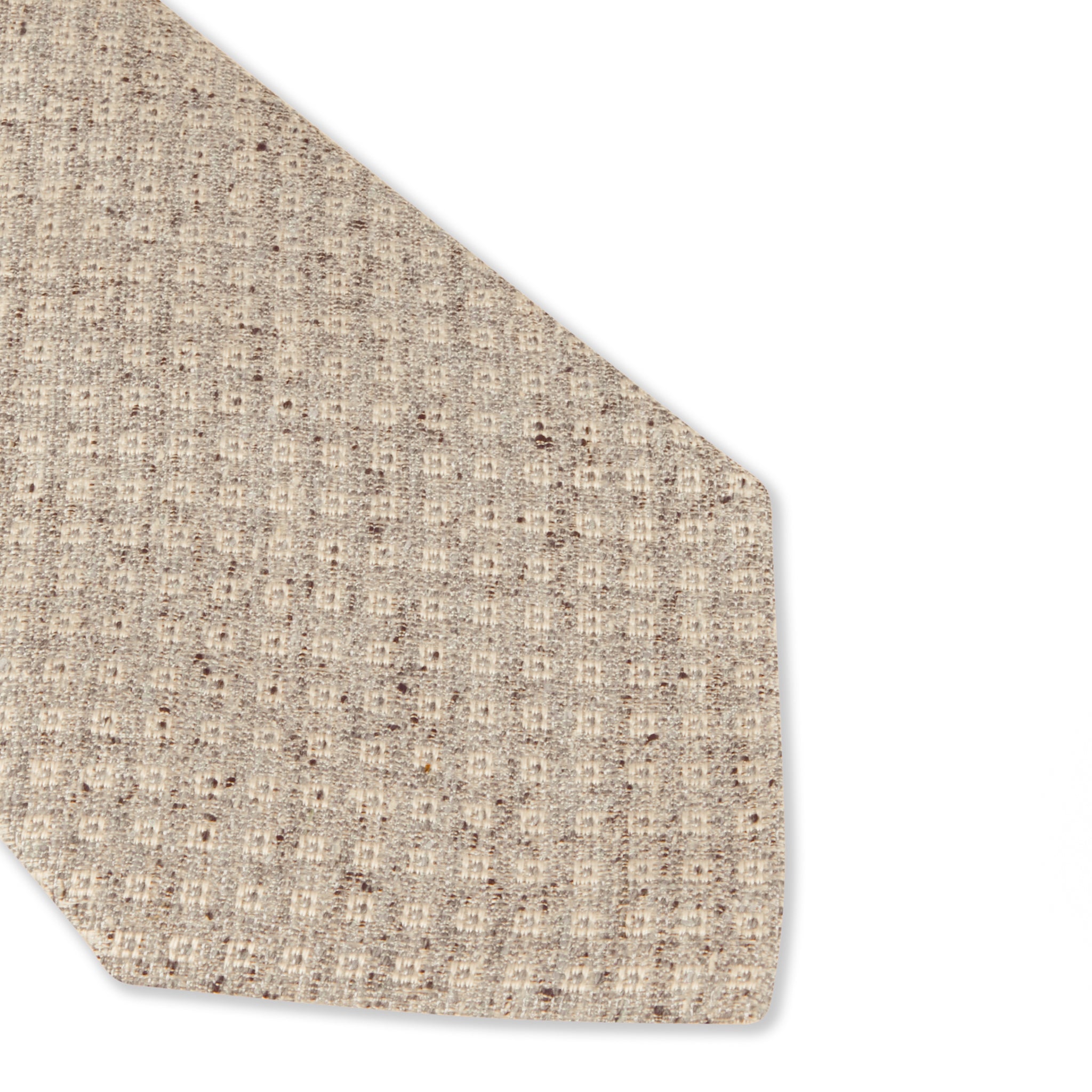 Light Beige Micro Diamond Patterned Woven Silk Tie - Stenströms - Boutique Jacques International