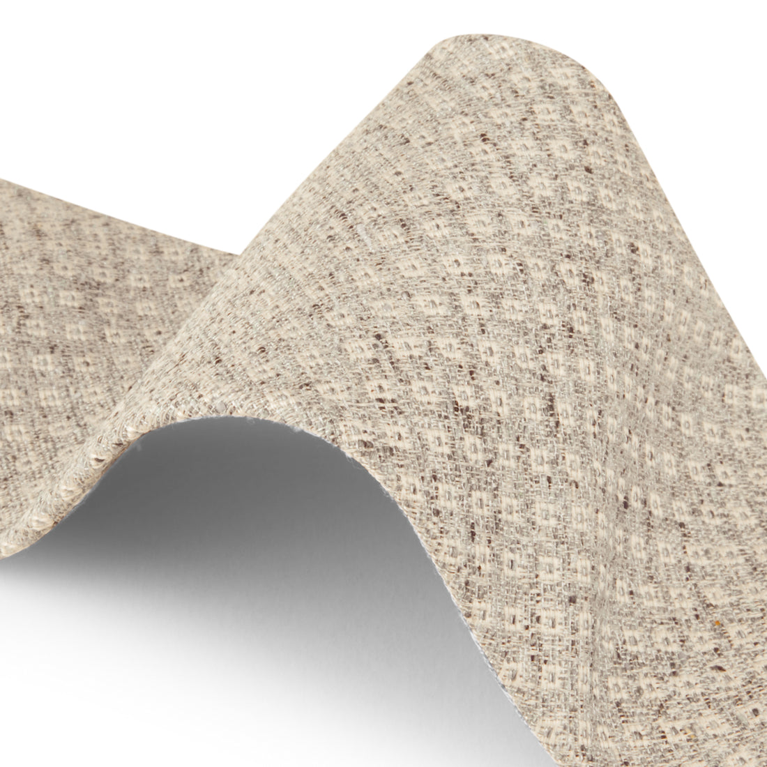Light Beige Micro Diamond Patterned Woven Silk Tie - Stenströms - Boutique Jacques International