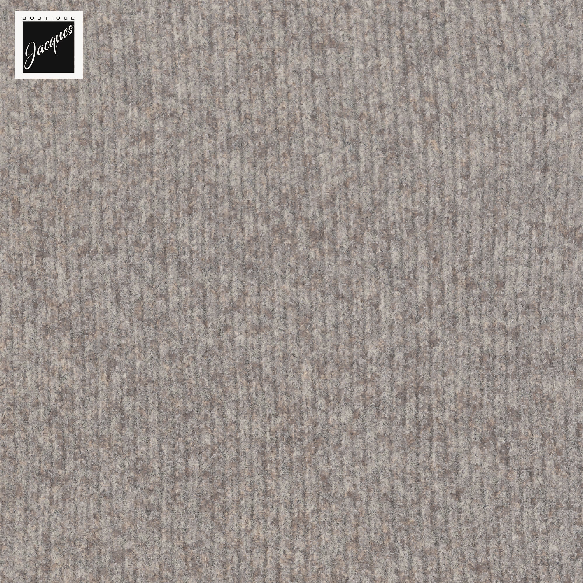 Mushroom (Taupe) Mélange Cotton/Alpaca/Wool Tweed Winter Scarf - Phil Petter - Boutique Jacques International