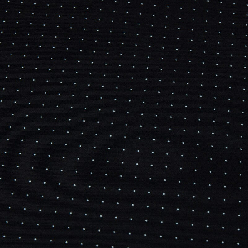 Black Micro Dot Pattern Silk Hankie - Stenstroms