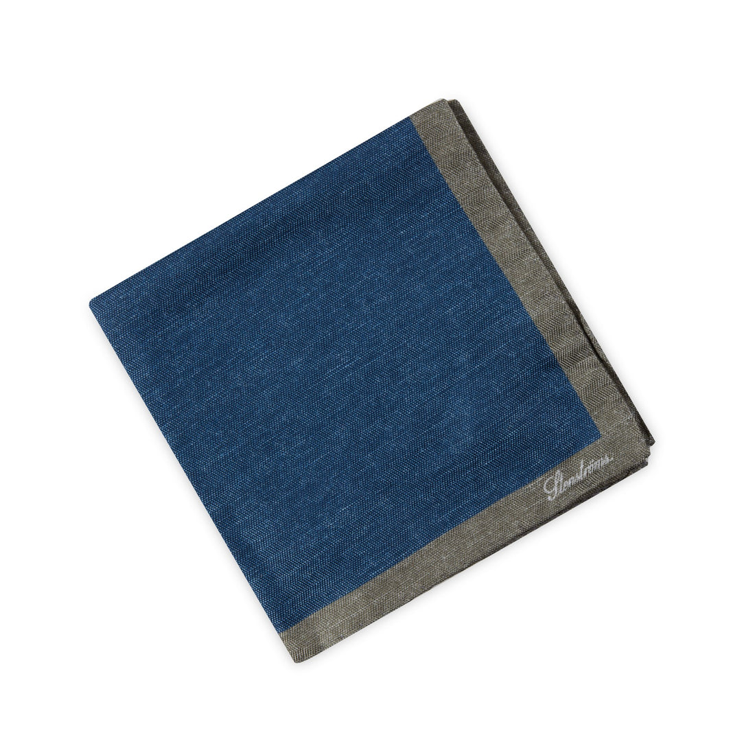 Blue/Beige Reversible Silk Hankie - Stenströms - Boutique Jacques International