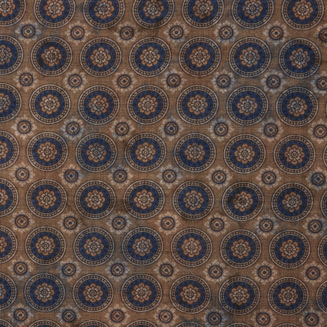 Light Brown Patterned Wool Hankie - Stenströms