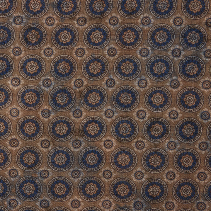 Light Brown Patterned Wool Hankie - Stenströms
