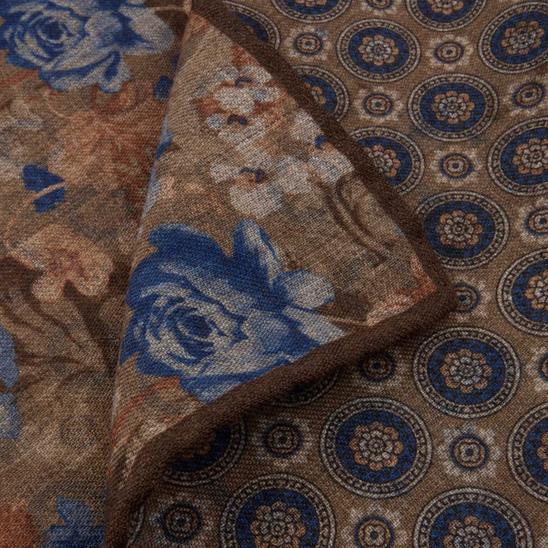 Light Brown Patterned Wool Hankie - Stenströms