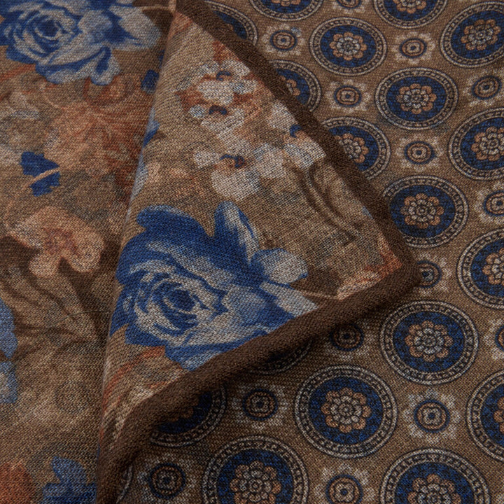 Light Brown Patterned Wool Hankie - Stenströms