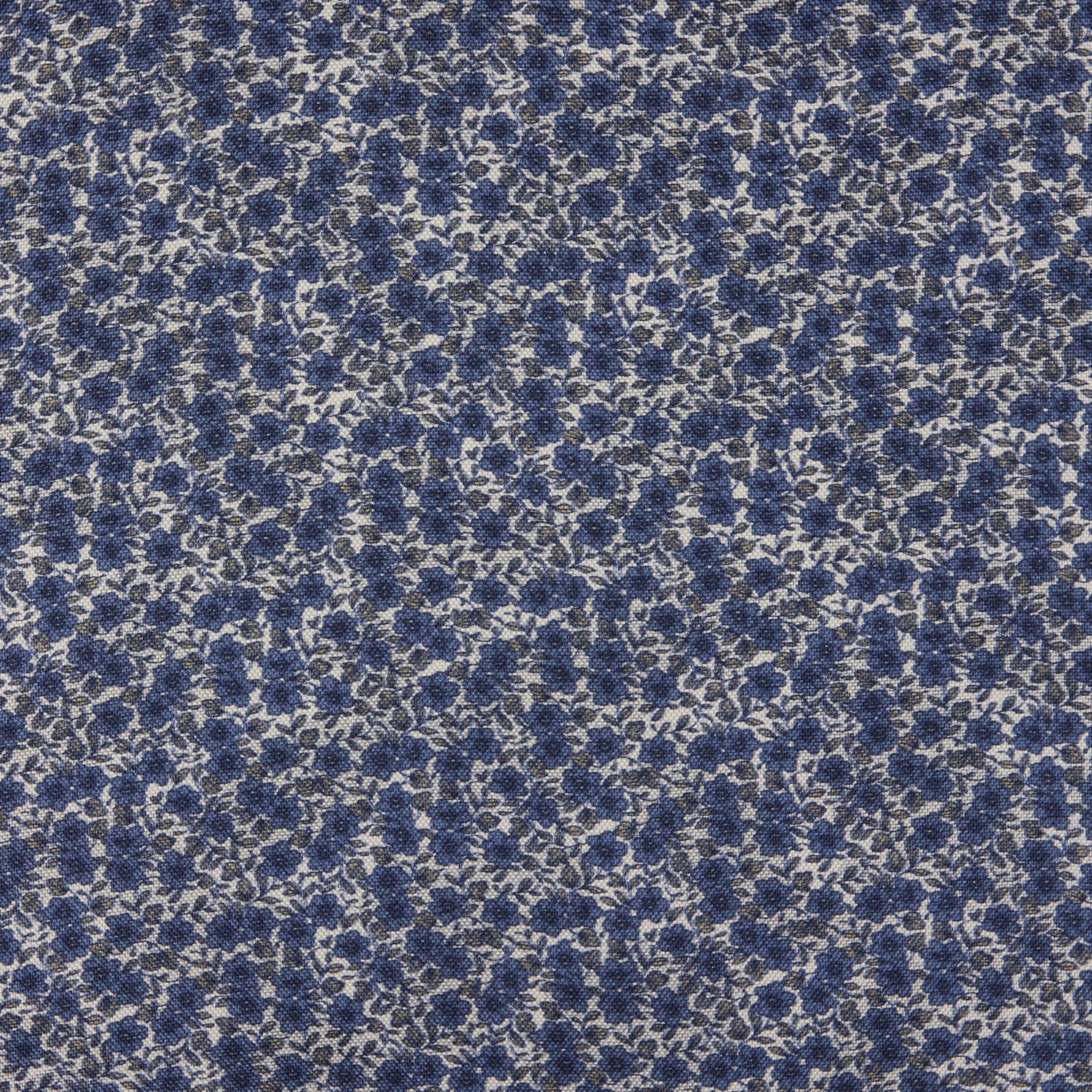 Blue & Gray Paisley/Floral Reversible Silk Hankie - Stenströms - Boutique Jacques International