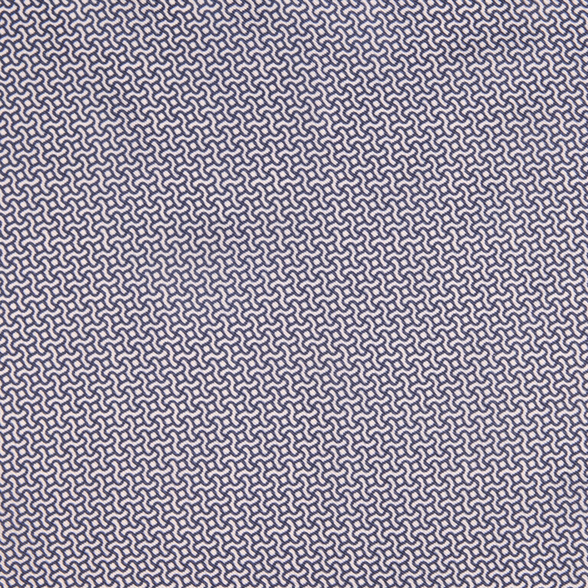 Blue Geometric Patterned Silk Hankie - Stenströms