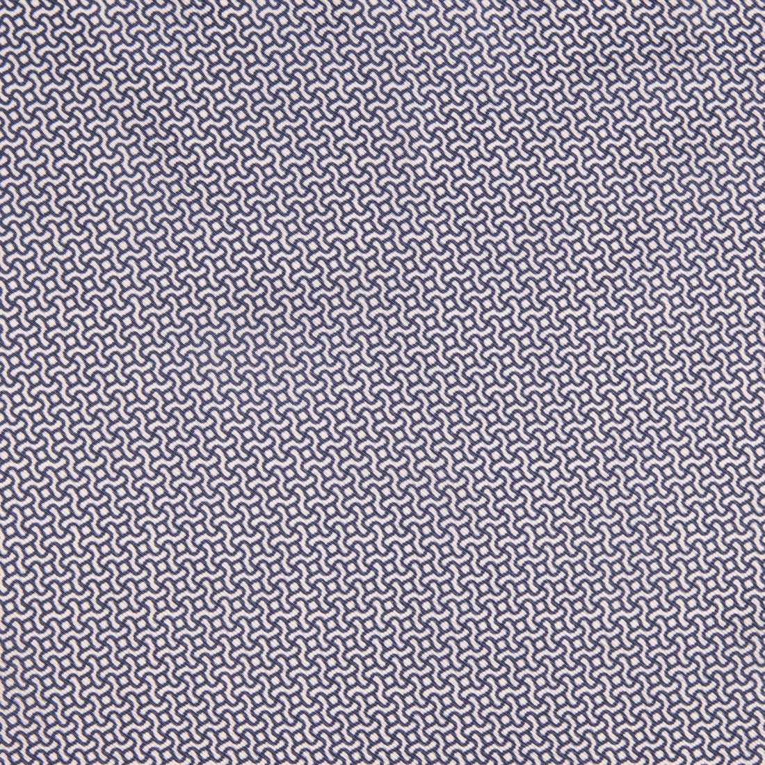 Blue Geometric Patterned Silk Hankie - Stenströms