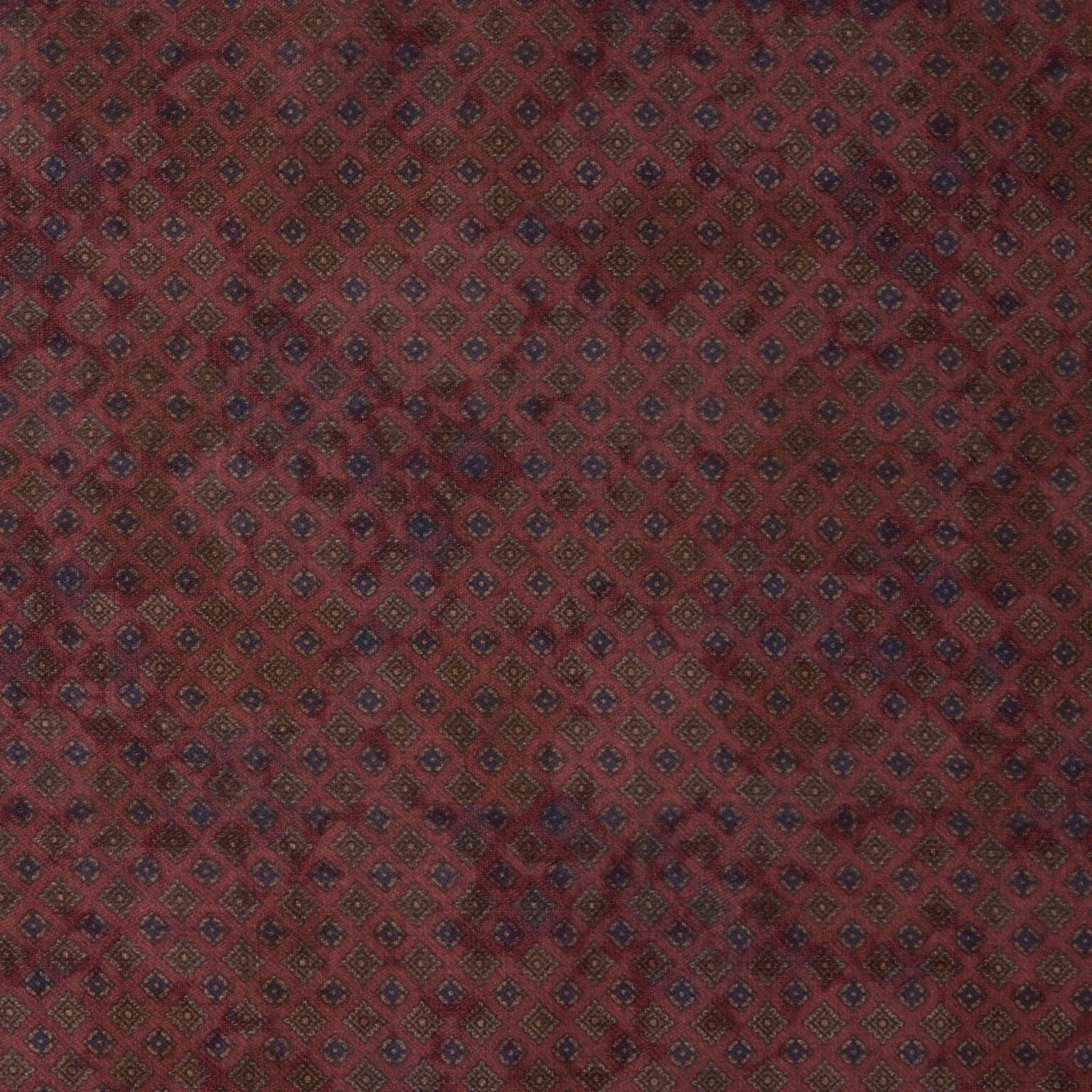 Burgundy Patterned Wool Hankie - Stenströms