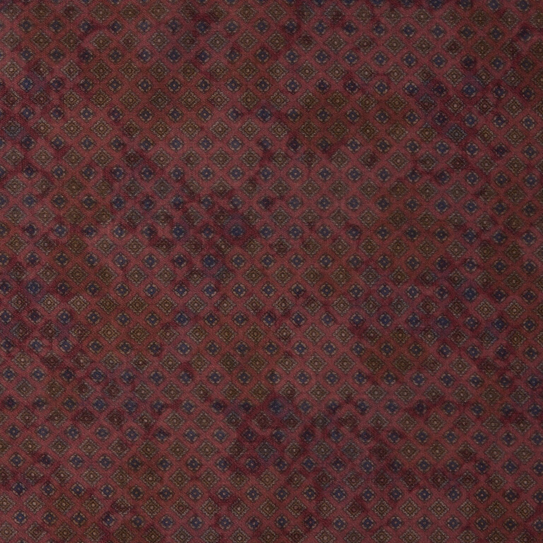 Burgundy Patterned Wool Hankie - Stenströms