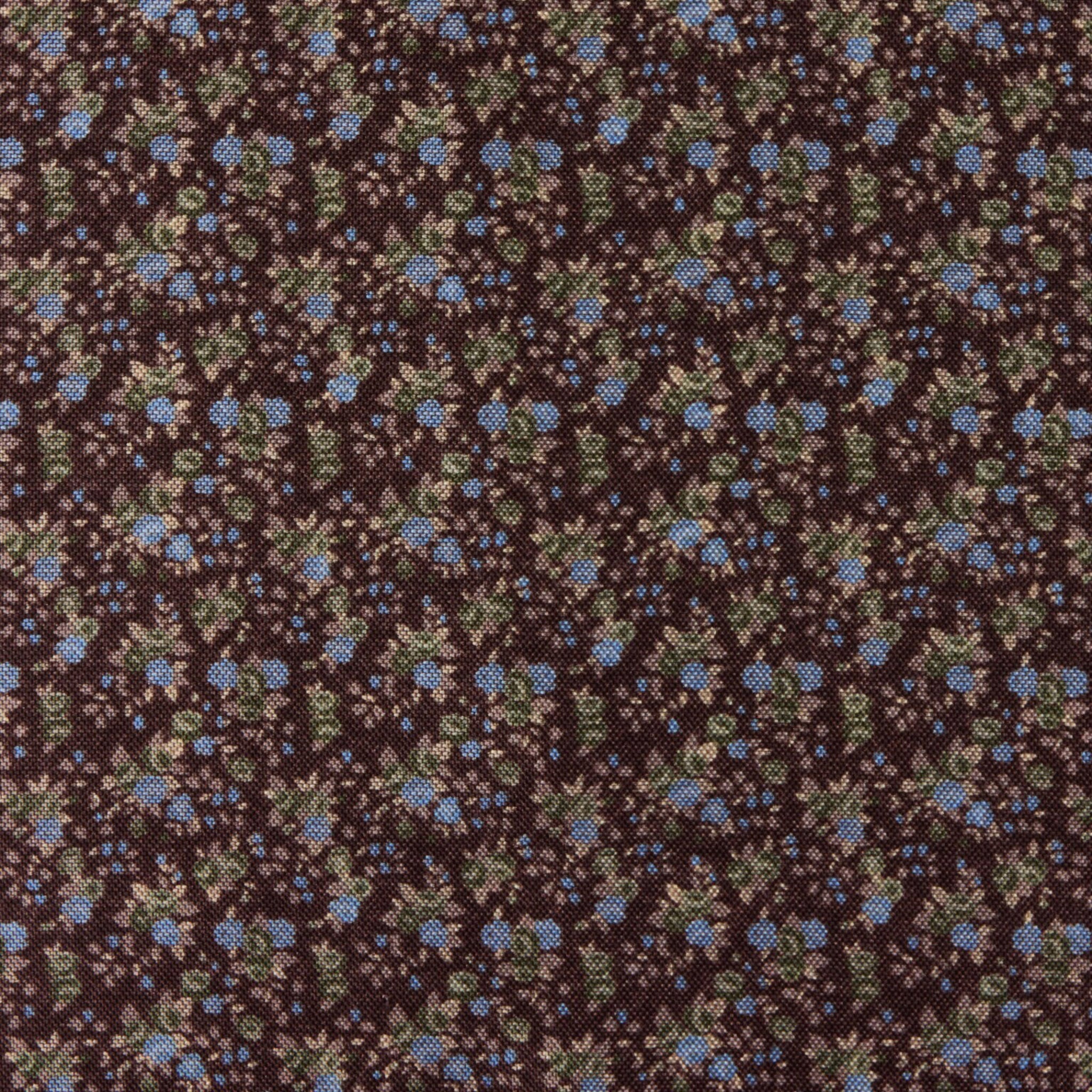 Dark Brown Patterned Silk Hankie - Stenströms