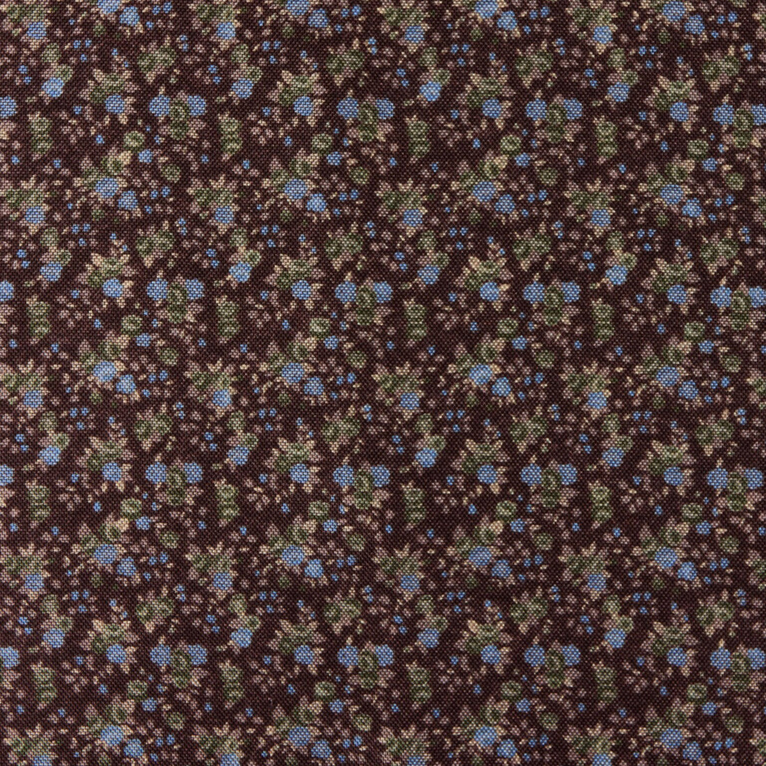 Dark Brown Patterned Silk Hankie - Stenströms