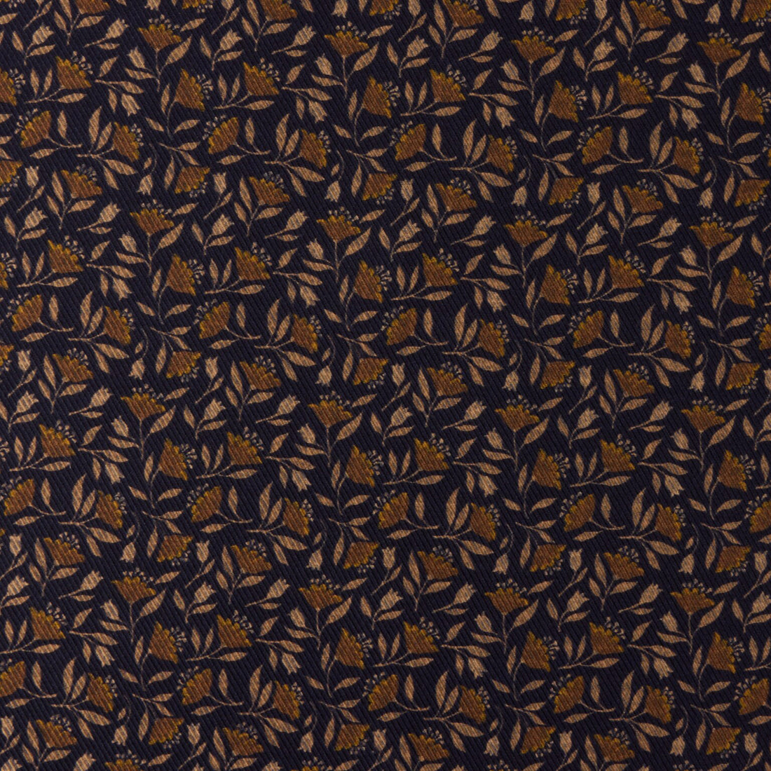 Navy Patterned Silk Hankie - Stenströms