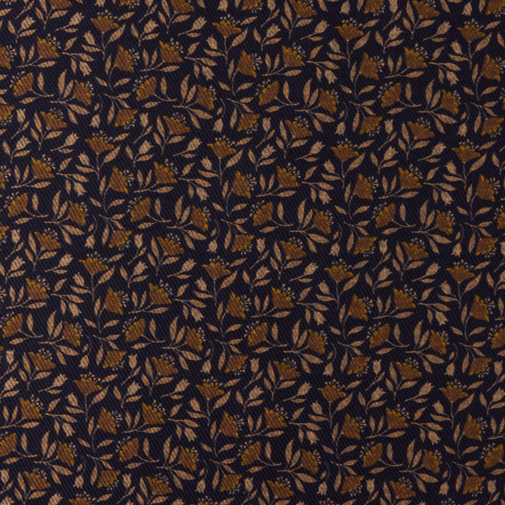 Navy Patterned Silk Hankie - Stenströms